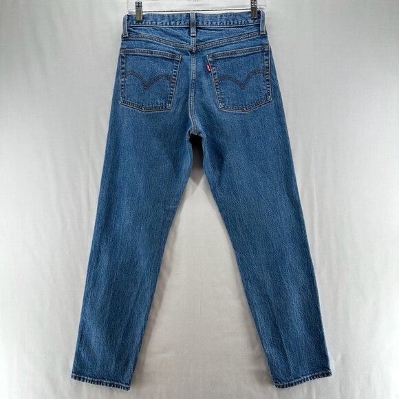 Levi's Jeans Womens Size 27 Button Fly Skinny Ankle Medium Washed Denim Blue - Picture 2 of 11